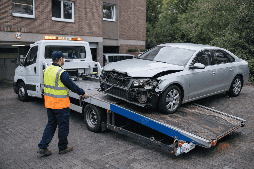 Abholung und Verladung bei der Autoverwertung Coesfeld